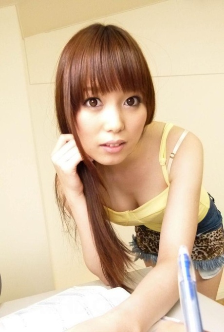 Young looking Asian redhead Moe Sakura sports a creampie after BBG sex 56138924