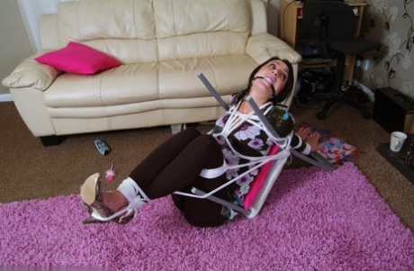 Compilation of white girls being tied to chairs while fully clothed 64703887