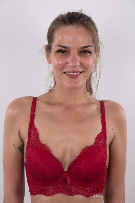 First timer Martina sports an oily complexion before standing naked 11054244