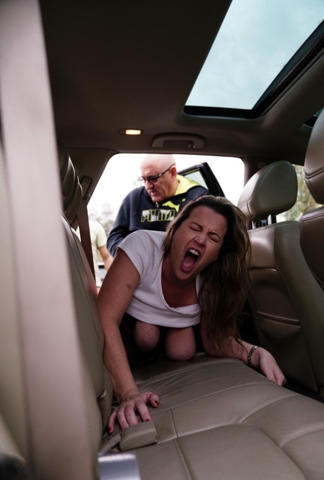 Horny granny Eva Jayne gets cum on her face after a gangbang in a field 74066533