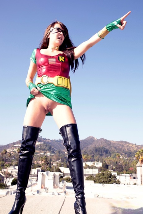 Andi Land performs wears no panties while out in public in cosplay 32341729