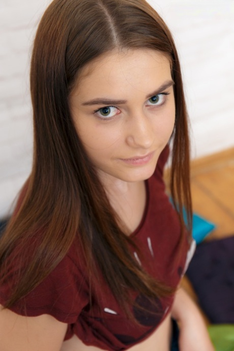 Teen first timer Sanija uncovers her big tits before pulling down her panties 11208721