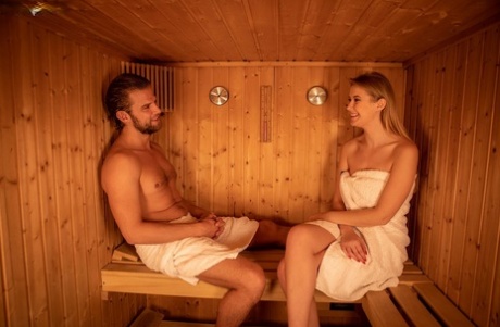 Beautiful girl Eyla Moore has her toes & twat licked in a sauna before fucking 54797964