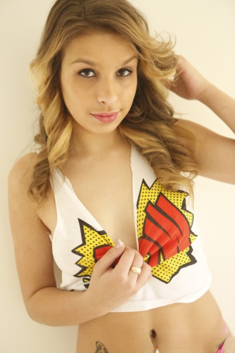Latina teen Carmen Caliente flashes her titties while seducing an older man 94375784