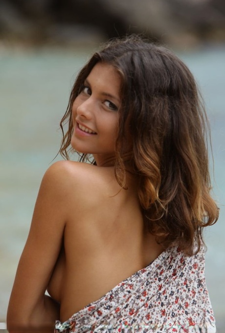 Hot slut Divina A flashes no panty upskirt & bares her hot ass at the beach 83781156