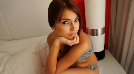 Perky latina blows and fucks a fat boner for jizz on her rack 12805077
