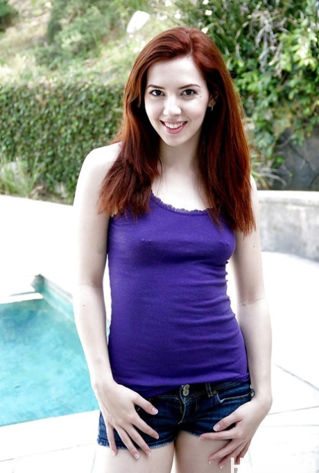 Sexy outdoor action with nude pornstar Ember Stone flashing teen tits 63524935