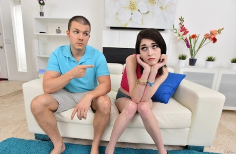 Dark haired teen Ivy Aura seduces a guy with a cum swallowing blowjob 37314817