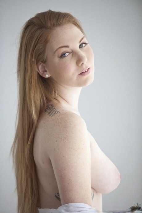 Cute babe Bre Pheonix uncovering her big tits and fingering her slit 19455458